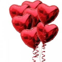 Kalp Folyo Balon, 45 cm - Kırmızı