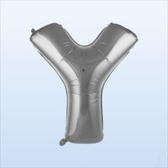 Y Harf Gümüş Folyo Balon - 76 cm