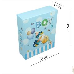 Bebek Fotoğraf Albümü 40 Resimlik Kutulu - Mavi