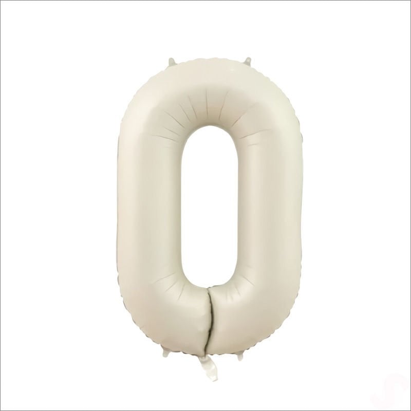 0 Yaş Rakam Krem Folyo Balon - 76 cm