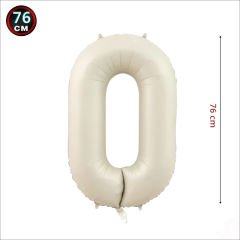 0 Yaş Rakam Krem Folyo Balon - 76 cm