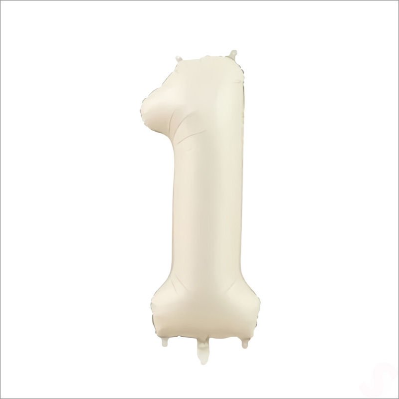 1 Yaş Rakam Krem Folyo Balon - 76 cm