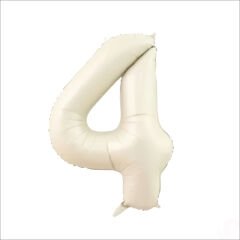 4 Yaş Rakam Krem Folyo Balon - 76 cm