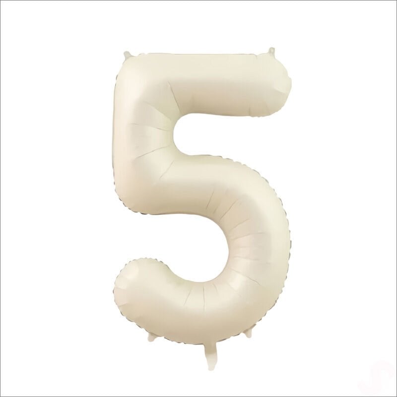 5 Yaş Rakam Krem Folyo Balon - 76 cm