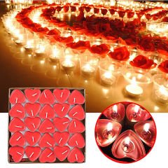 Kalp Tealight MuM, 25 Adet - Kırmızı