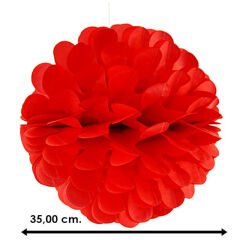 Kağıt Çiçek Top Süs - 35 cm