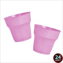 Plastik Bardak, 24 Adet - Pembe