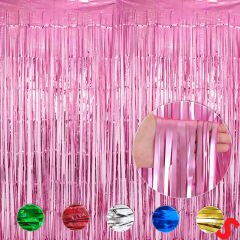 Kapı, Duvar ve Arka Fon Saçaklı Perde 1mt x 2mt - Pembe