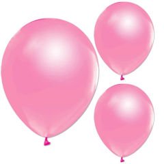 Balon Standlı, 7 Adet - Metalik Pembe Balon