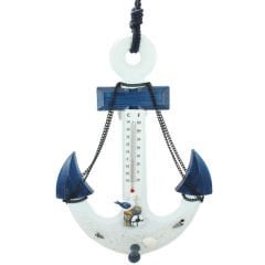 Marin Dekoratif Çapa, Termometreli, 37 cm