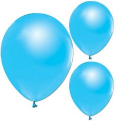 Balon Standlı, 7 Adet - Metalik Mavi Balon
