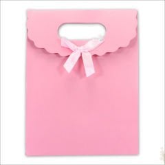 El Geçmeli Karton Çanta 16 x 12 x 6 cm, Pembe - 1 Adet