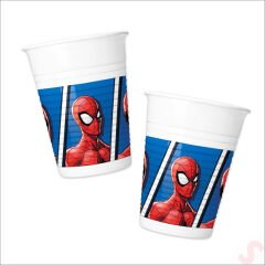 Spiderman Crime Fighter Plastik Bardak - 8 Adet