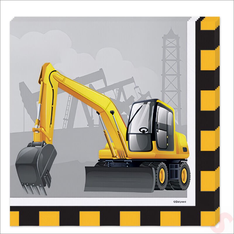 İnşaat Partisi Peçete, 33cm x 33cm - 16 Adet