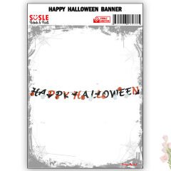 Happy Halloween Figürlü Eva Banner, 11cm x 160cm