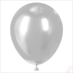Mirror Ayna Krom Balon, 30cm x 5 Adet - Gümüş