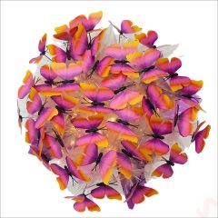 Led Işıklı Kelebek Buketi - 45cm x 30cm