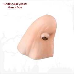 Halloween Cadı Burnu, Şapka, Tırnak, Çene ve Diş Seti