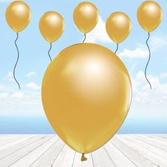 Balon Standlı, 7 Adet - Metalik Altın Balon