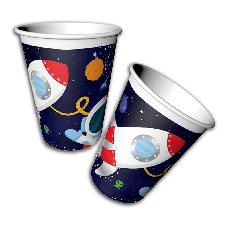 Kozmik Galaksi Uzay Temalı Karton Bardak - 8 Adet