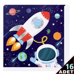 Kozmik Galaksi Uzay Temalı Peçete - 16 Adet