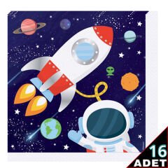 Kozmik Galaksi Uzay Temalı Peçete - 16 Adet
