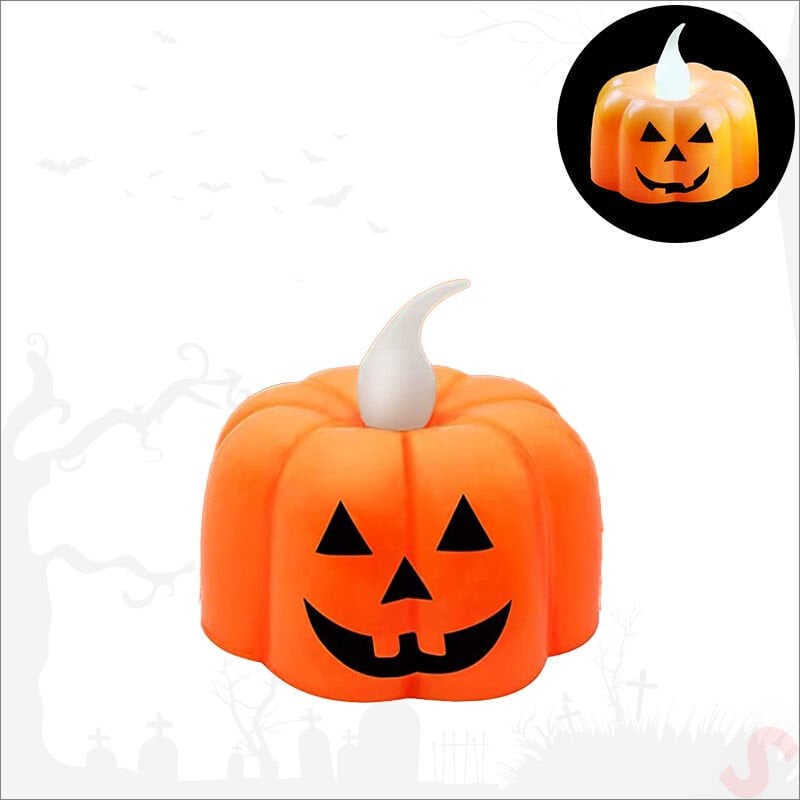 Halloween Bal Kabağı Led MuM, 5cm x 1 Adet