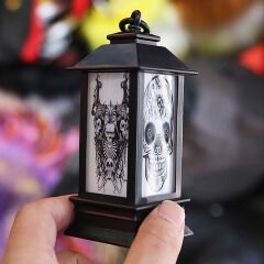 Halloween Korku Işığı Pilli Led Fener, 15cm x 5cm x 1 Adet
