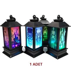 Halloween Korku Işığı Pilli Led Fener, 15cm x 5cm x 1 Adet