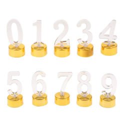 Led Işıklı Pleksi Rakam, Çok Renkli Işık, Altın