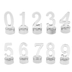 Led Işıklı Pleksi Rakam, Çok Renkli Işık, Gümüş