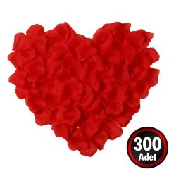 Yapay Gül Yaprakları, 300 Adet - Kırmızı