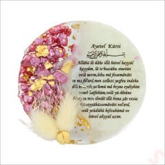 Kutulu ve SüSLü Pembe Taşlı 6,50 cm Epoksi Magnet - 1 Adet