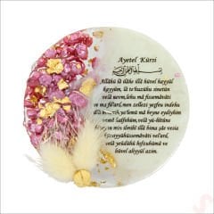 Kutulu ve SüSLü Pembe Taşlı 6,50 cm Epoksi Magnet - 1 Adet