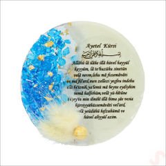 Kutulu ve SüSLü Mavi Taşlı 6,50 cm Epoksi Magnet - 1 Adet