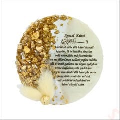 Kutulu ve SüSLü Altın Taşlı 6,50 cm Epoksi Magnet - 1 Adet