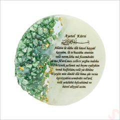 Kutulu ve SüSLü Yeşil Taşlı 6,50 cm Epoksi Magnet - 1 Adet