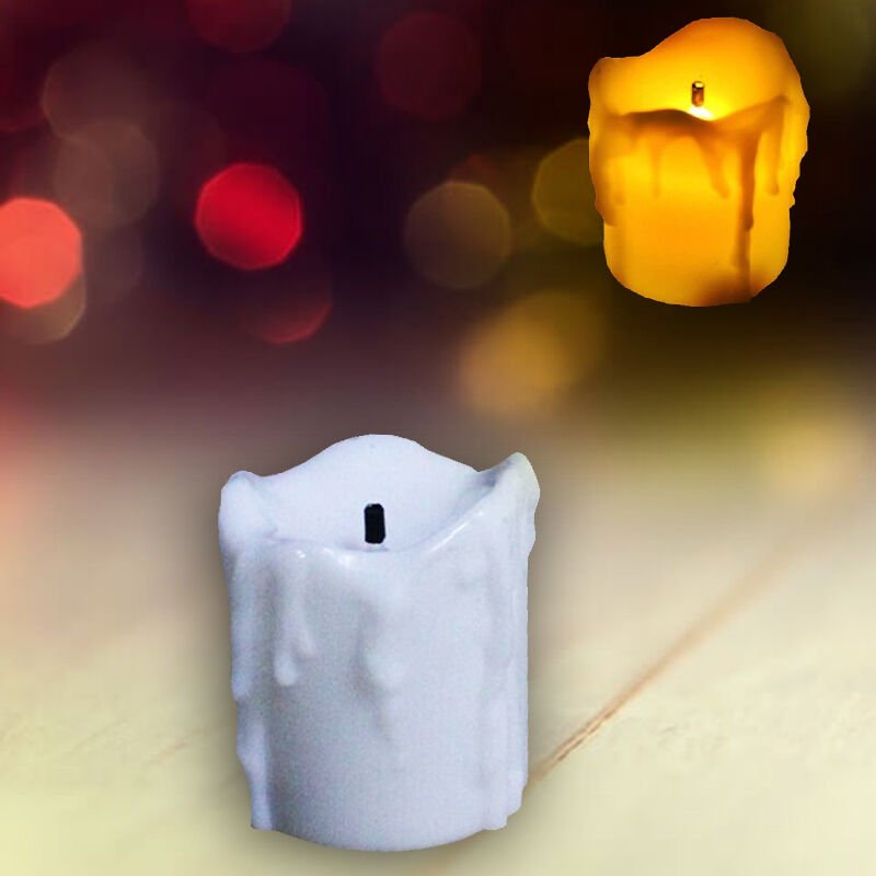 Erimiş MuM Görünümlü Dekoratif Pilli Led MuM - 5 cm x 3,5 cm