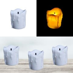 Erimiş MuM Görünümlü Dekoratif Pilli Led MuM - 5 cm x 3,5 cm