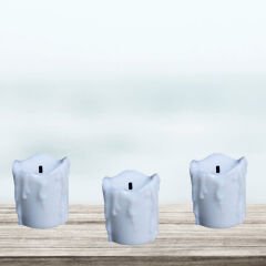 Erimiş MuM Görünümlü Dekoratif Pilli Led MuM - 5 cm x 3,5 cm