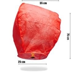 Dilek Feneri, Dilek Balonu Kırmızı - 3 Adet