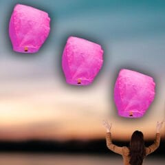 Dilek Feneri, Dilek Balonu Pembe - 3 Adet