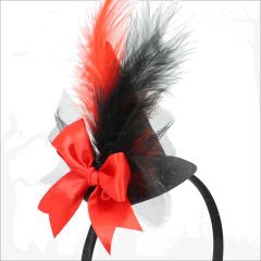 Halloween Tüylü Şapka Taç - Kırmızı SüSLü