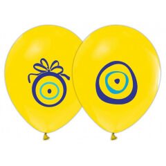 Nazarlı Sarı Balon - 10 Adet