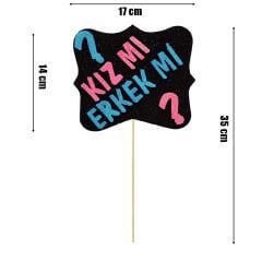 Kız Mı? Erkek Mi? Simli Konuşma Balonu Çubuğu