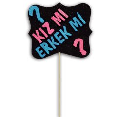 Kız Mı? Erkek Mi? Simli Konuşma Balonu Çubuğu