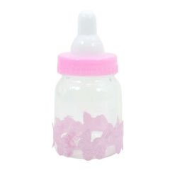 Süslü Büyük Kavanoz ve Biberon Seti, 30 Adet, Pembe