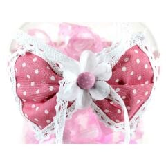 Süslü Büyük Kavanoz ve Biberon Seti, 30 Adet, Pembe