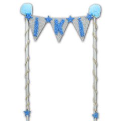 Pasta Süsü 27cm x 15cm, İKİ - Mavi