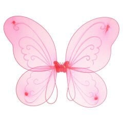 Kelebek Kanat, Asa ve Taç 3'lü Set - Pembe